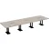 Interion® Executive Office Conference Table, Parsons Cast Iron Base, 168"Lx48"Wx30"H, Dove Oak