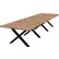 Interion® Executive Office Conference Table, X-Style Base, 168"L x 48"W x 30"H, Aged Oak