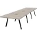 Interion® Executive Office Conference Table, A-Frame, 192"L x 48"W x 30"H, Dove Oak