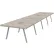 Interion® Executive Office Conference Table, A-Frame, 216"L x 48"W x 30"H, Dove Oak
