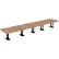 Interion® Executive Office Conference Table, Parsons Cast Iron Base, 240"Lx48"Wx30"H, Aged Oak