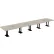 Interion® Executive Office Conference Table, Parsons Cast Iron Base, 240"Lx48"Wx30"H, Dove Oak