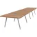 Interion® Executive Office Conference Table, A-Frame, 240"L x 48"W x 30"H, Aged Oak