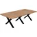 Interion® Executive Office Conference Table, X-Style Base, 96"L x 48"W x 30"H, Aged Oak