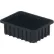 LEWISBins ESD-Safe Divider Box, 10-13/16"L x 8-5/16"W x 3-1/2"H, Black, Polypropylene - Pkg Qty 8