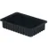 LEWISBins ESD-Safe Divider Box, 16-1/2"L x 10-29/32"W x 3-1/2"H, Black, Polypropylene - Pkg Qty 4