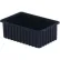 LEWISBins ESD-Safe Divider Box, 16-1/2"L x 10-29/32"W x 6"H, Black, Polypropylene - Pkg Qty 4