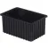 LEWISBins ESD-Safe Divider Box, 16-1/2"L x 10-29/32"W x 8"H, Black, Polypropylene - Pkg Qty 6