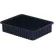 LEWISBins ESD-Safe Divider Box, 22-13/32"L x 17-13/32"W x 5"H, Black, Polypropylene - Pkg Qty 4
