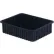 LEWISBins ESD-Safe Divider Box, 22-13/32"L x 17-13/32"W x 6"H, Black, Polypropylene - Pkg Qty 4