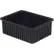 LEWISBins ESD-Safe Divider Box, 22-13/32"L x 17-13/32"W x 8"H, Black, Polypropylene - Pkg Qty 4