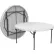 Lifetime® Portable Round Folding Table 60" - White Granite Top/Gray Frame