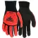 MCR Safety UltraTech Gloves, 13 Gauge Nylon Shell, Nitrile Palm/Fingers TPR Back, 1 Pair
