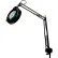 3-Diopter Fluorescent Magnifier Lamp w/ AC receptacle, Black