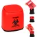 MTC Bio BenchBin™ Benchtop Biohazard Bin, 1.5 L, 7 x 5 x 7 in, Biohazard Orange