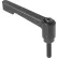 Adjustable Handle w/ Stud - 5/16-18 x 1.57" Stud - 2.56" L x 1.77" H Die Cast Handle - MH-304