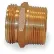 Fire Hose Double Male Nipple - 2-1/2 In. NPT X 2-1/2 In. NH - Brass