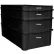 MFG Tray Molded Fiberglass Fibrestat ESD Stacking Tote, 23-3/8"L x 12"W x 6"H, Black - Pkg Qty 6