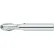 Global Industrial Long Ball End Mill, 2 Flute, 3"L x 1/8" Dia., 1" Cut Length