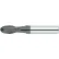 Global Industrial Ball End Mill, Power A, 2 Flute, 1-1/2"L x 1/8" Dia., 1/2" Cut Length