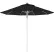 California Umbrella 9' Patio Umbrella, Newport Series, Silver Pole, Sunbrella 1A, Black