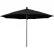California Umbrella Venture 11' Patio Umbrella, Black Pole, Sunbrella 1A Black Fabric