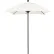 California Umbrella Venture 6' Patio Umbrella, Black Pole, Sunbrella 1A Natural Fabric