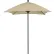 California Umbrella Venture 6' Patio Umbrella, Black Pole, Sunbrella 1A Antique Beige Fabric