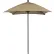 California Umbrella Venture 6' Patio Umbrella, Black Pole, Sunbrella 1A Heather Beige Fabric