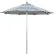 California Umbrella 9' Patio Umbrella, Venture Series, Silver Pole, Olefin Navy/White Cabana Stripe