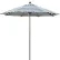California Umbrella 9' Patio Umbrella, Venture Series, Bronze Pole, Olefin Navy/White Cabana Stripe
