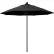 California Umbrella Venture 9' Patio Umbrella, Black Pole, Olefin Black Fabric