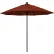 California Umbrella Venture 9' Patio Umbrella, Black Pole, Olefin Terracotta Fabric