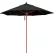 California Umbrella Lodge 9' Round Patio Umbrella, Sunbrella 1A Black Fabric