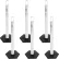 Mr. ChainĀ® Delineator with Reflective Stripe, Hexagonal Base, White, Pack of 6