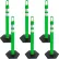 Mr. Chain® Delineator with Reflective Stripe, Hexagonal Base, Green, Pack of 6