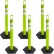 Mr. Chain® Delineator with Reflective Stripe, Hexagonal Base, Safety Green, Pack of 6