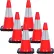 Mr. Chain® Reflective Traffic Cone, 18"H, Red, Pack of 6