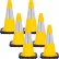 Mr. Chain® Reflective Traffic Cone, 18"H, Yellow, Pack of 6