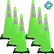 Mr. Chain® Reflective Traffic Cone, 36"H, Safety Green, Pack of 6