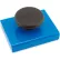 Master Magnetics Ceramic Rectangular Base Magnets HMKS-E with Knob 45 Lbs. Pull Blue Powder Coat