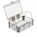 Marlin Steel Small Parts Wire Basket 4 Openings / Inch 7x5x2 Stainless Steel Price Each for Qty 1-4