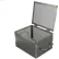Marlin Steel Perforated Basket 10-9/16"L x 8-7/16"W x 6-1/4"H Plain Steel - Price Each for Qty 5+