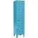 Global Industrial™ 6-Tier 6 Door Locker, 18"W x 18"D x 72"H, Blue, All-Welded