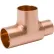 Mueller W 40100 1-1/4 In. X 1-1/4 In. X 1-1/2 In. Wrot Copper Reducing Tee - Copper