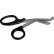 Medline Single Use Utility Scissors w/ Plastic Handle, Non-Sterile, 7-1/2"L, Black, 12 Pack