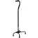 Medline Bariatric Quad Cane, Small Base, 500 lb. Capacity, Black