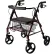 Medline X-Wide Heavy Duty Rollator w/ 8" Casters, Burgundy