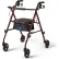Medline Superlight Steel Rollator w/ 6" Casters, Red