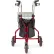Medline 3 Wheel Rollator w/ 8" Casters, Red
